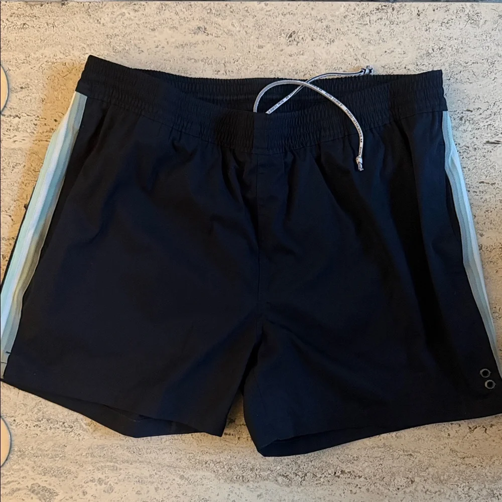 Ron Dorff Black Swim Trunks with Accents on each side - Picture 1 of 5